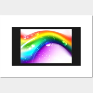 Background with Abstract Rainbow Posters and Art